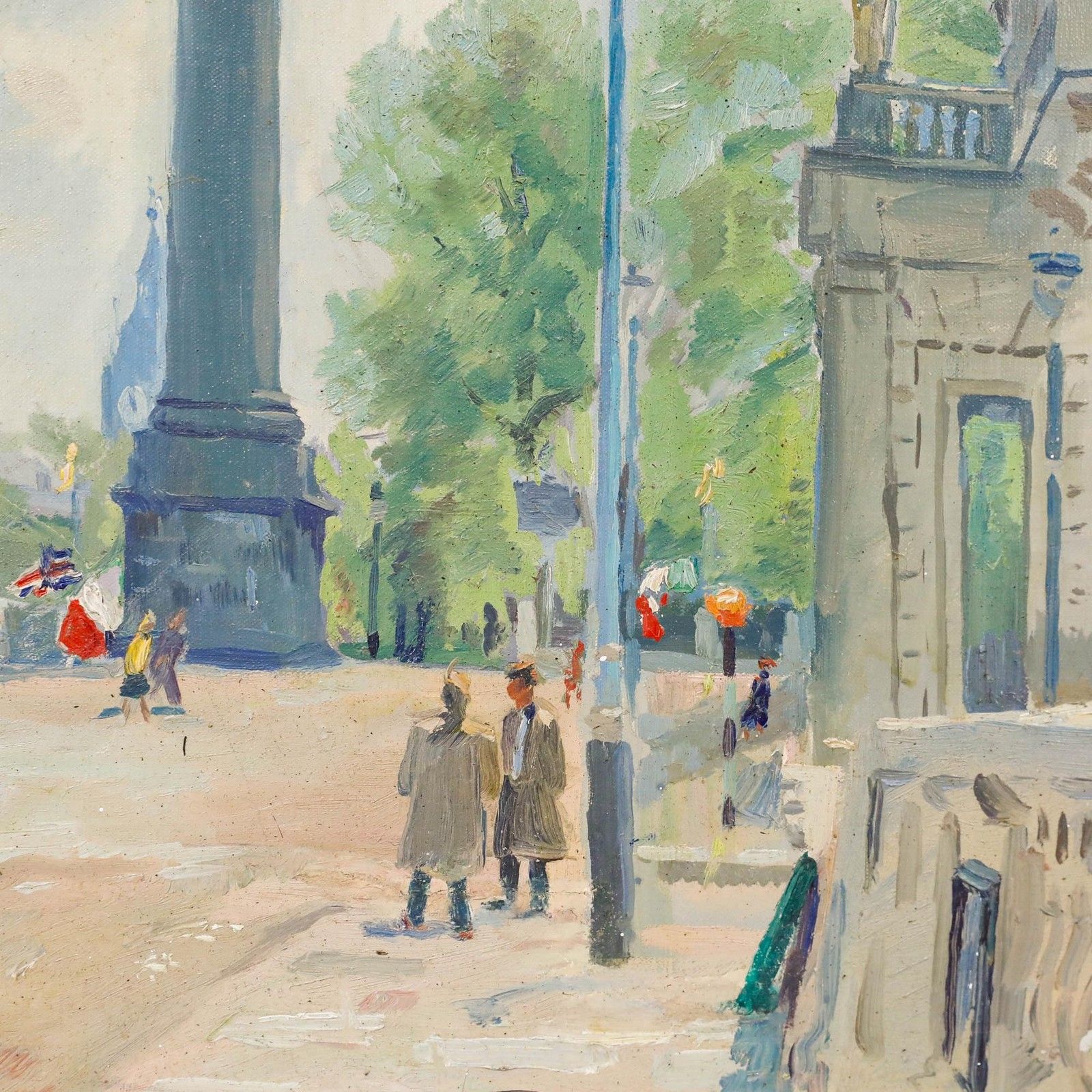 David Ghilchik (1892 1974) Mid 20th Century Oil, Duke Of York Monument photo Art