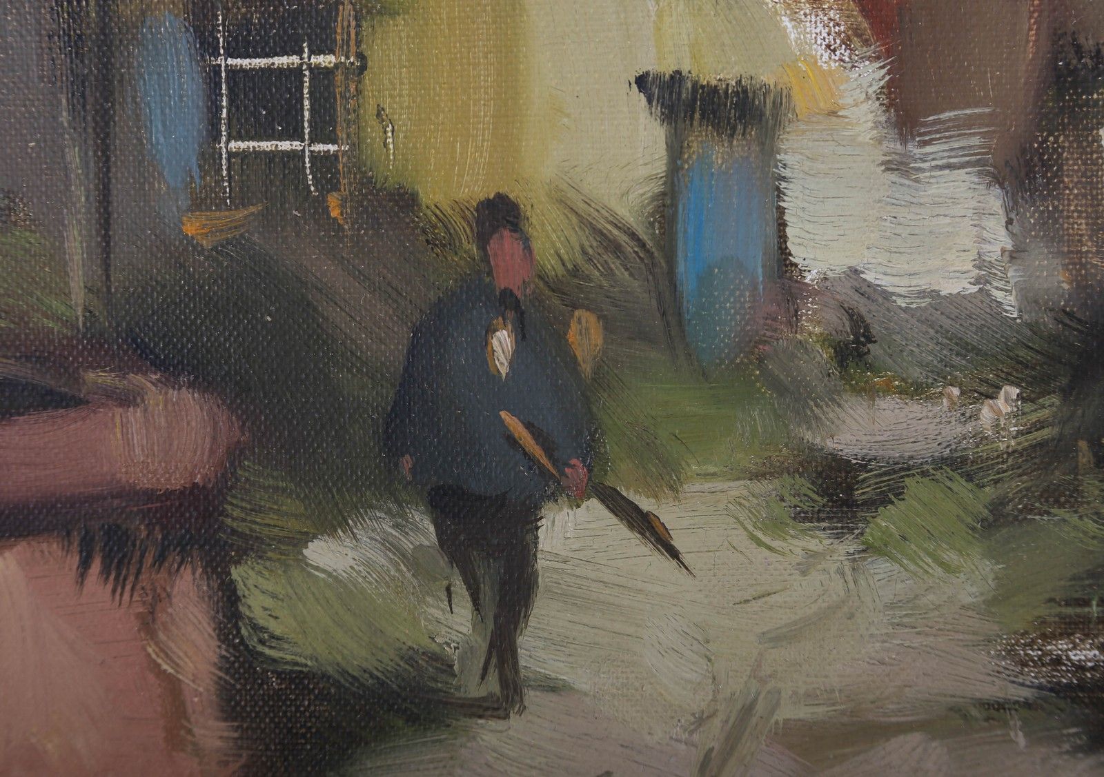 Harry Kooren Early 20th Century Oil, Figure In A Farmyard photo vinterior
