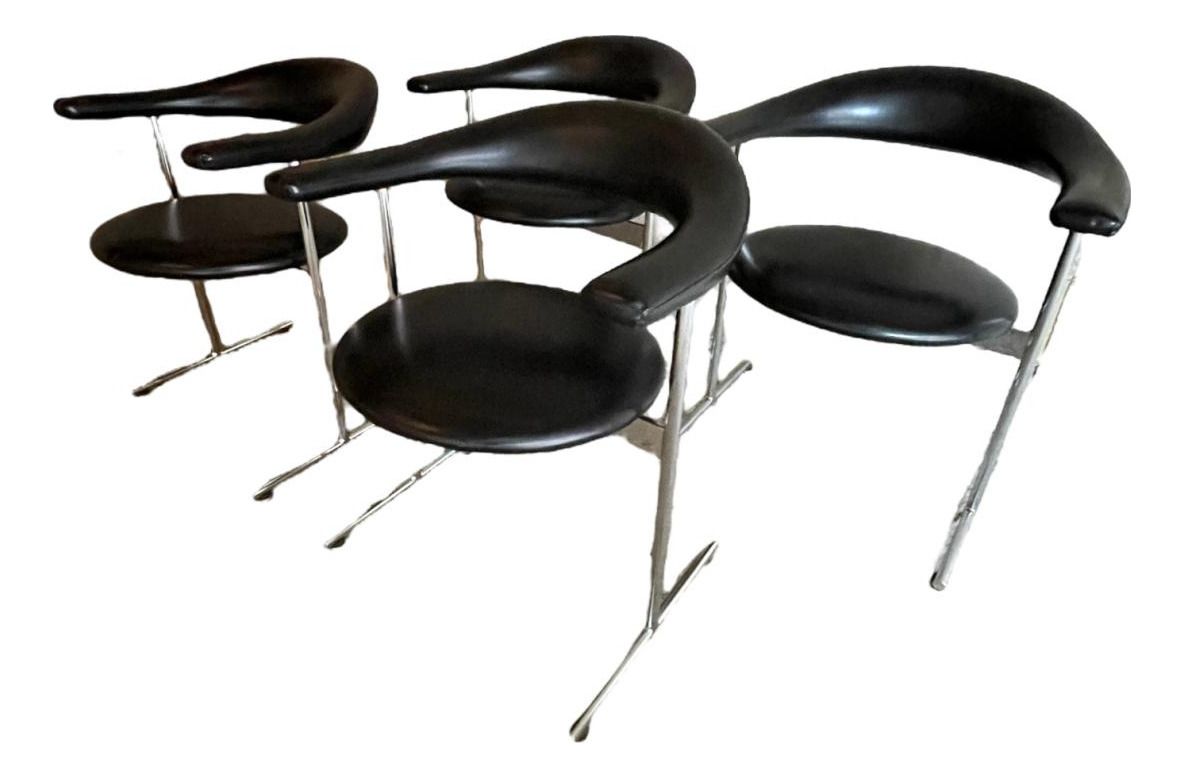 Airport Model 037 Lounge Chairs By Geoffrey Harcourt For Hans Kaufeld, 1960s, Set Of 4