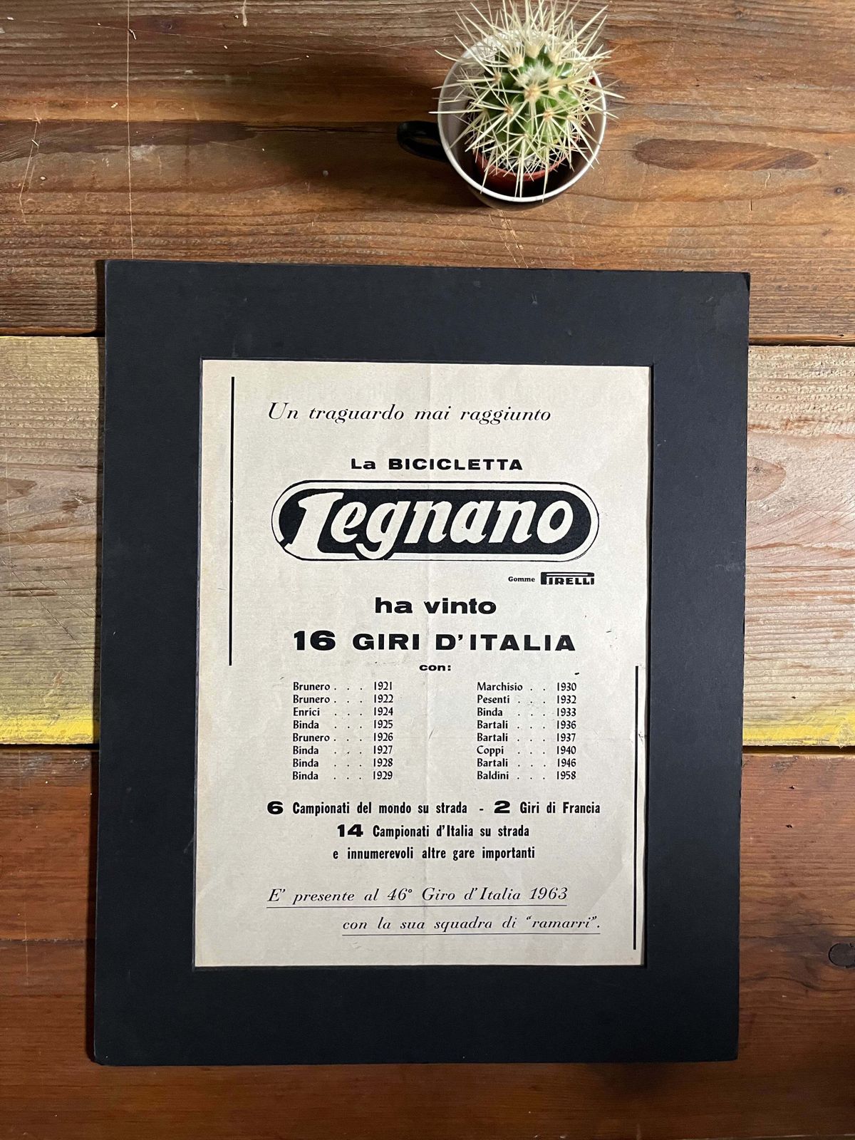 Giro D'italia Legnano Magazine Original Artwork 1963 photo furniture