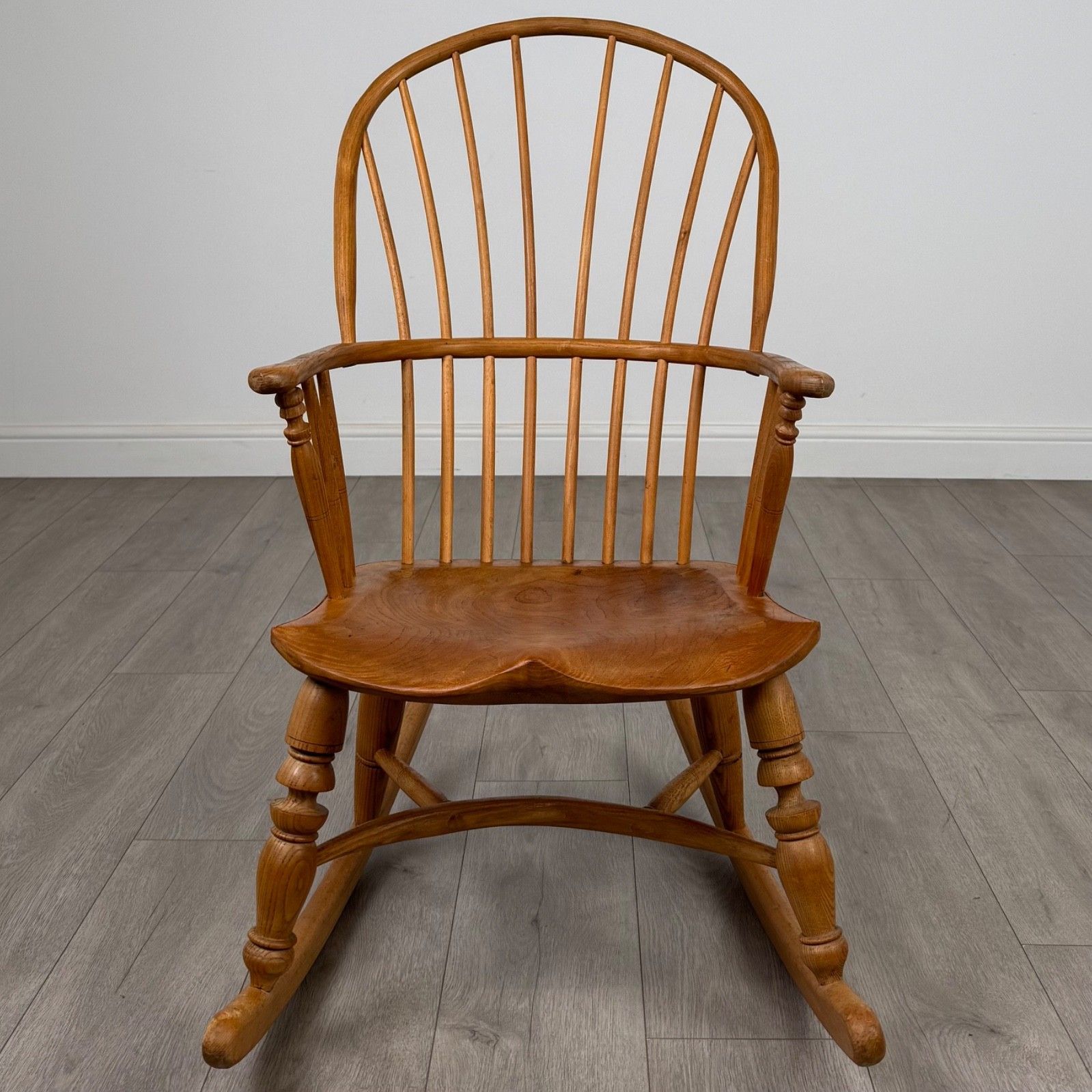 Antique 20th Century Fine Quality Rocking Chair In Ash photo vintage