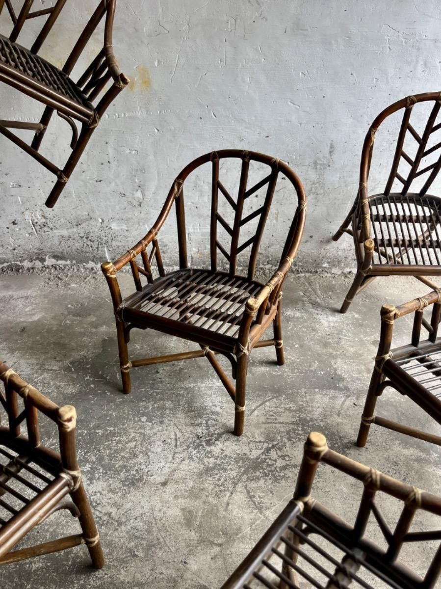 photo vinterior Vintage Rattan Armchair From Mcgurie, 1970s