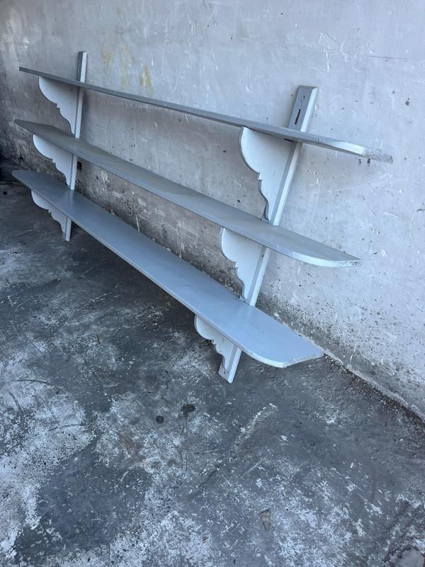 Antique French Industrial Style Wall Rack photo vintage