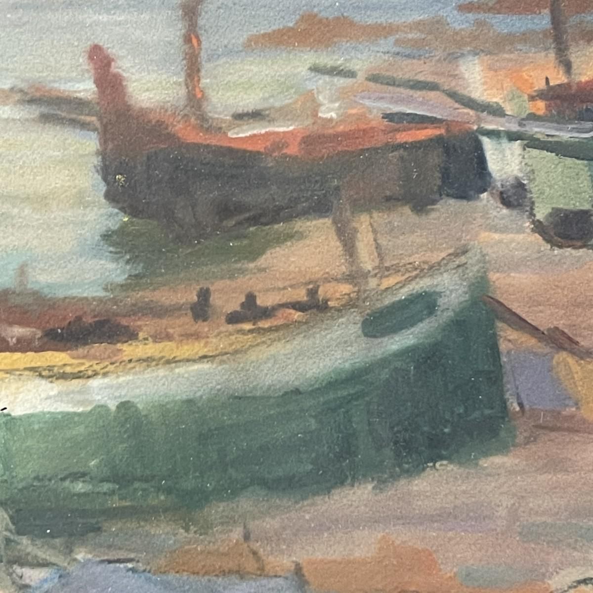 Jules Van De Leene, Stranded Boats, Gouache, Jaren 1920 photo buy
