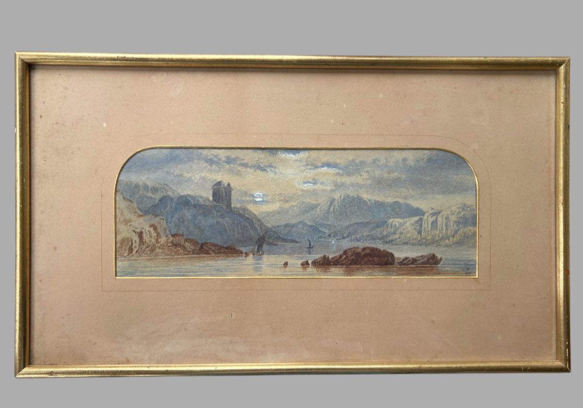Pair Of Victorian Lake & Mountain Watercolours, Dated 1875 photo 345.0
