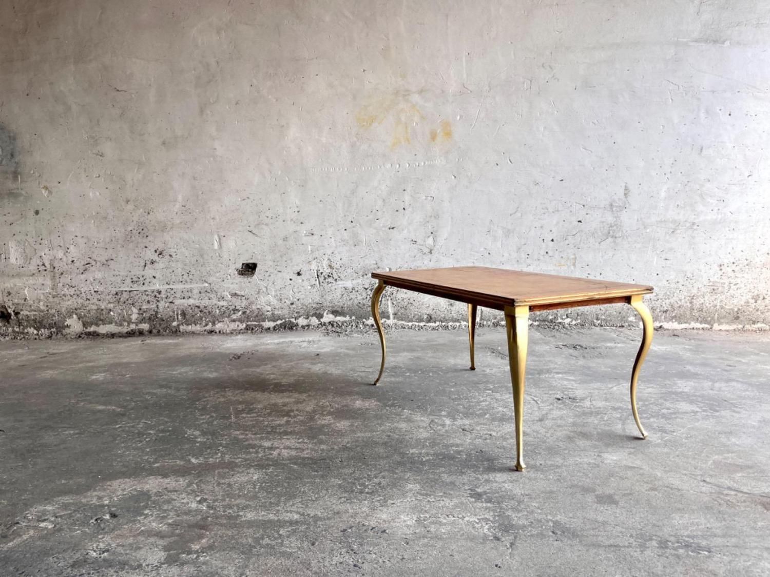 178.0 Vintage Golden Legs And Black Lines Top Coffee Table photo