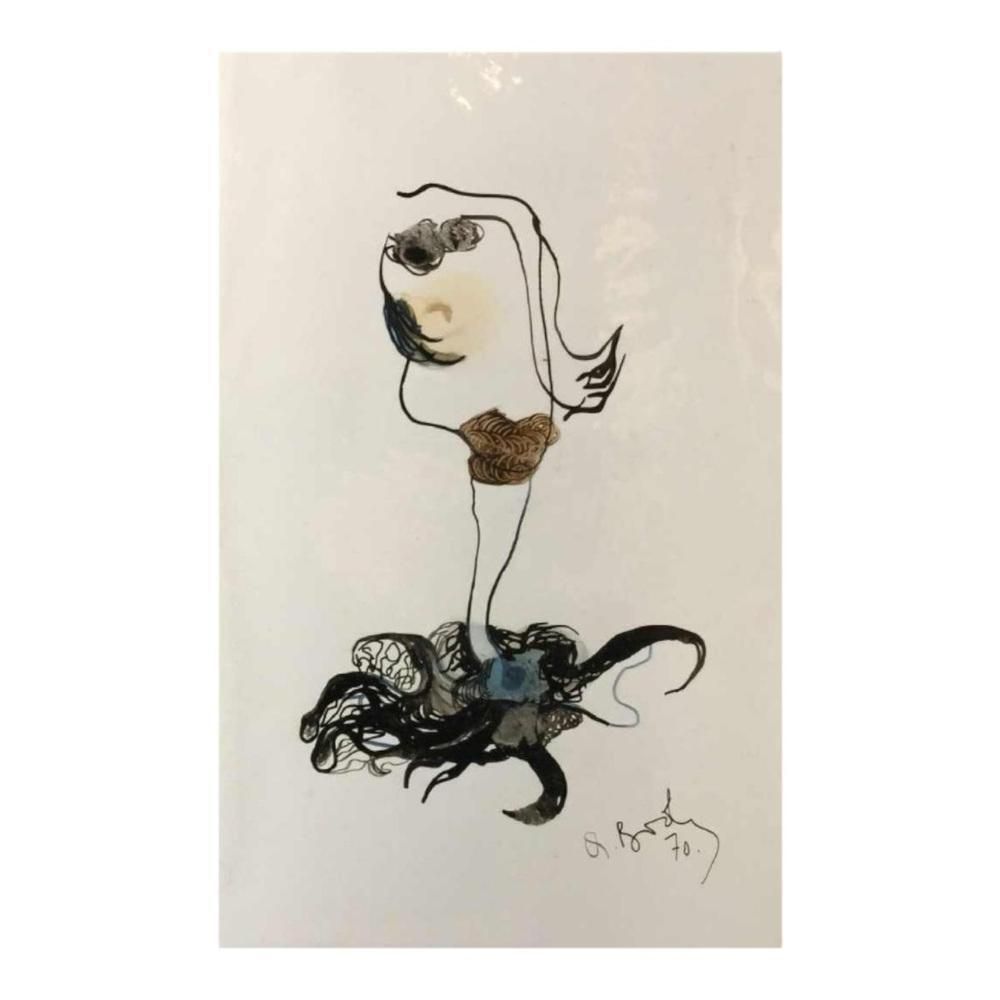 Anne Body, For Madam, It Will Be A Jellyfish, Oil On Paper, 1970s photo buy