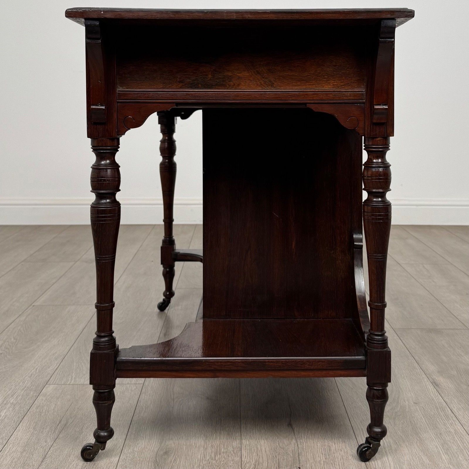 Antique 19th Century Fine Quality Inlaid Desk In Rosewood photo Furniture