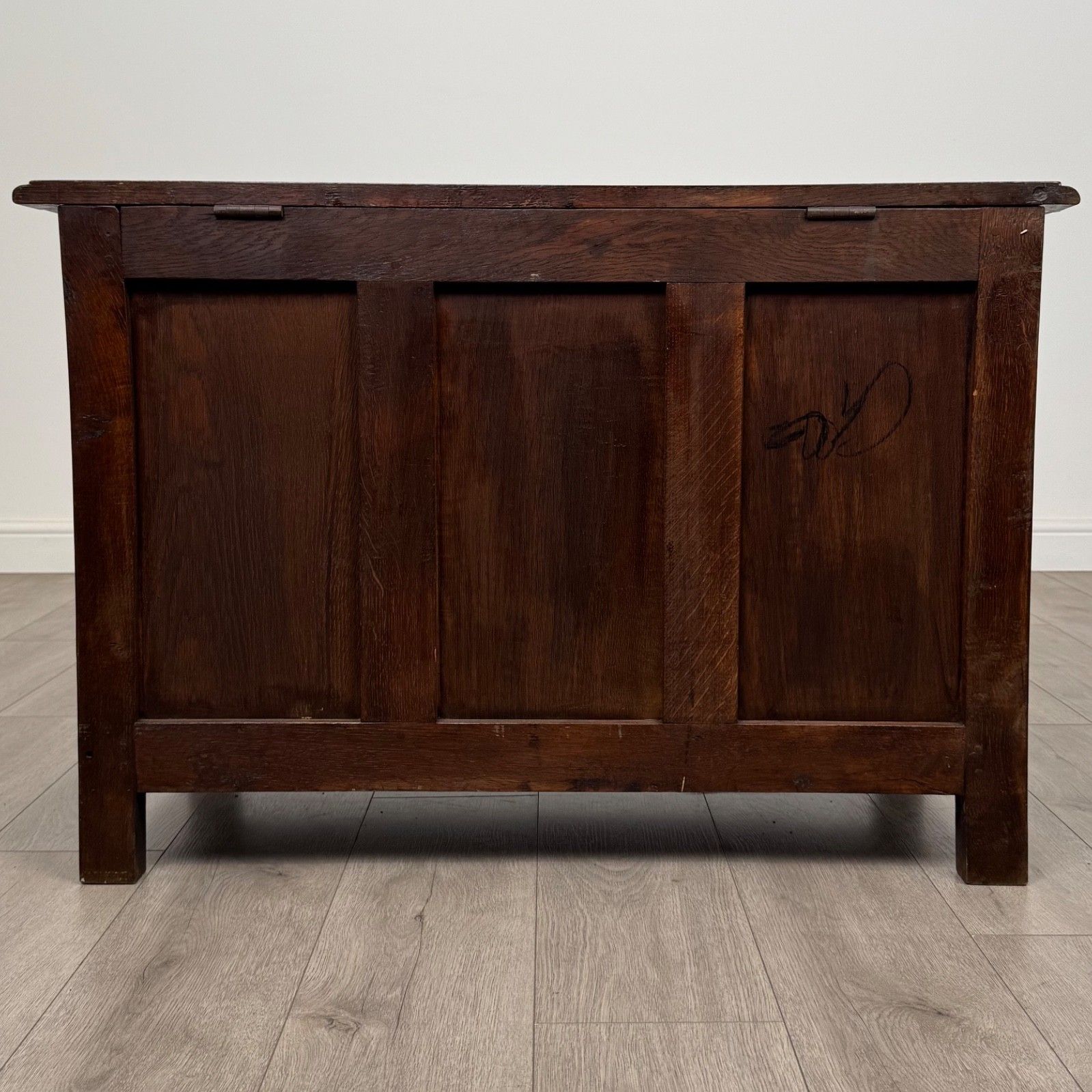 Antique 19th Century Good Quality Carved Oak Coffer photo 585.0