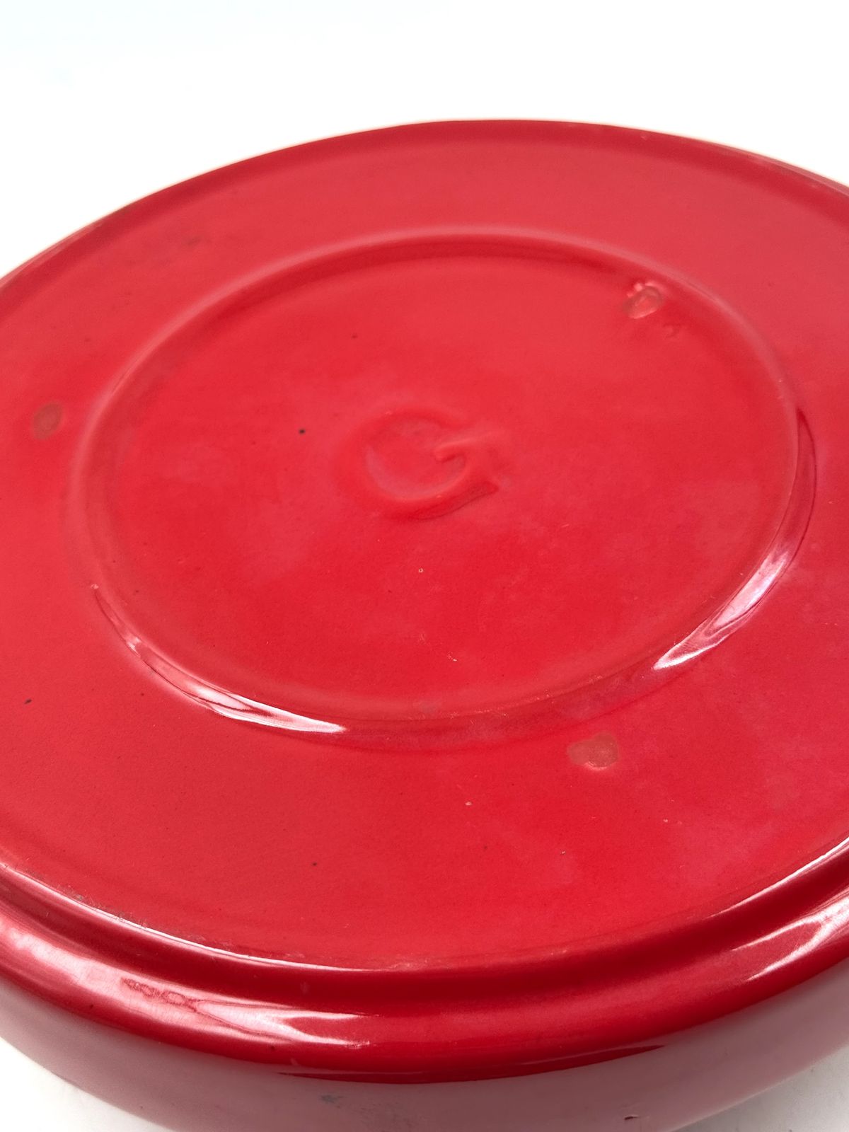 photo buy Space Age Red Ceramic Ashtray, Studio Opi, Gabbianelli Italy Ca. 1970