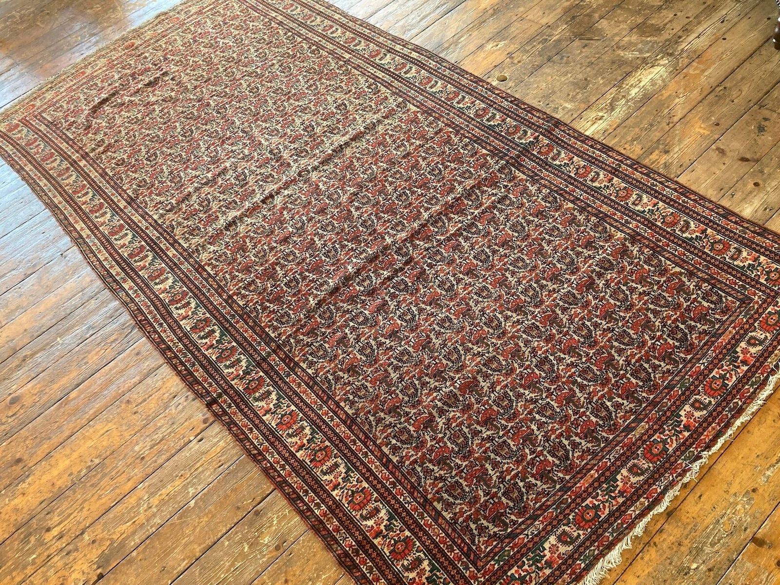 Antique Malayer Runner 2.86m X 1.38m photo Textiles