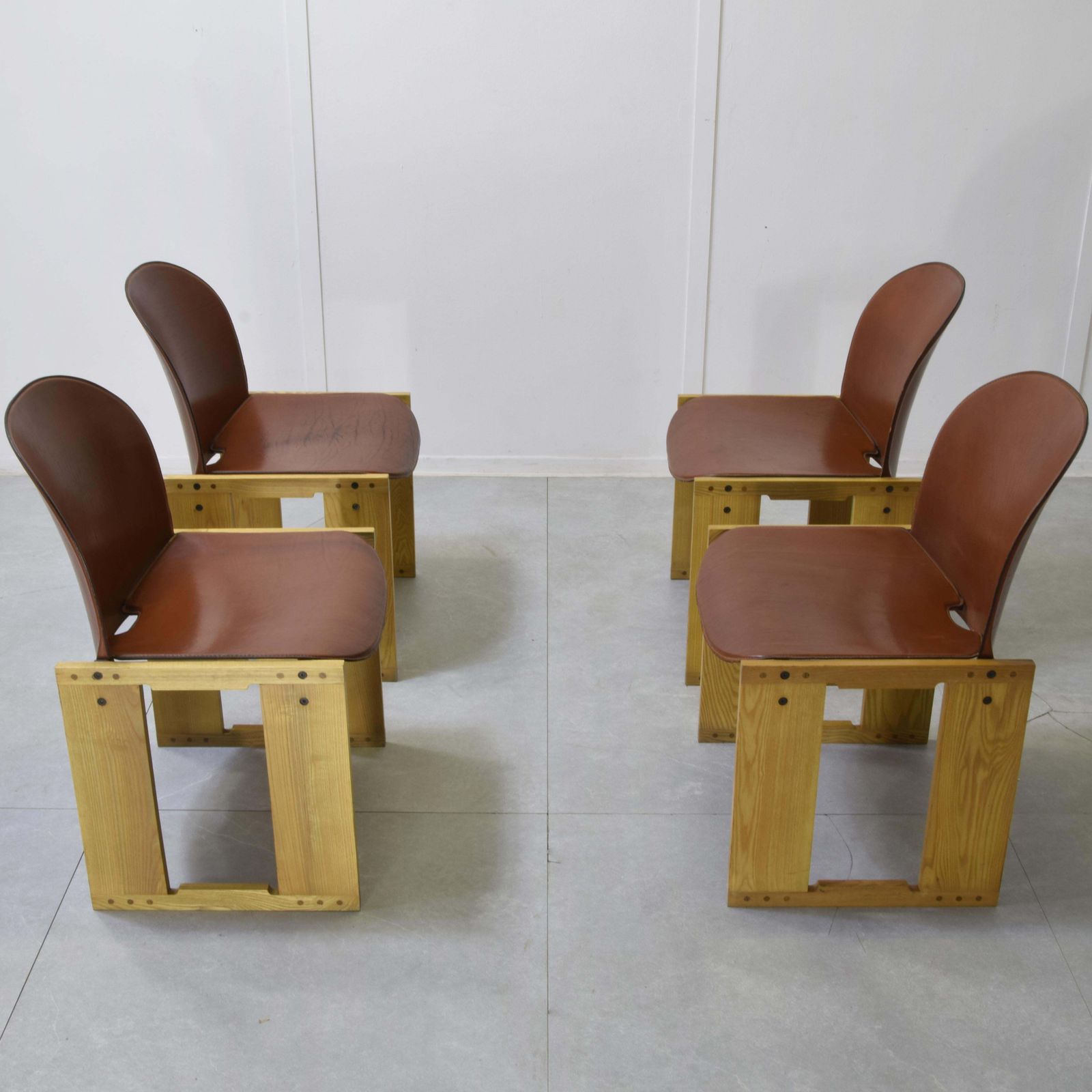 Afra Tobia Scarpa Dialogo Set Of Four Dialogo Chairs 1970s. photo 6453.0