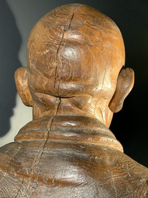 Frans Claessens, Life Size Bust Of Pablo Picasso, Carved Wood, 1930s photo buy