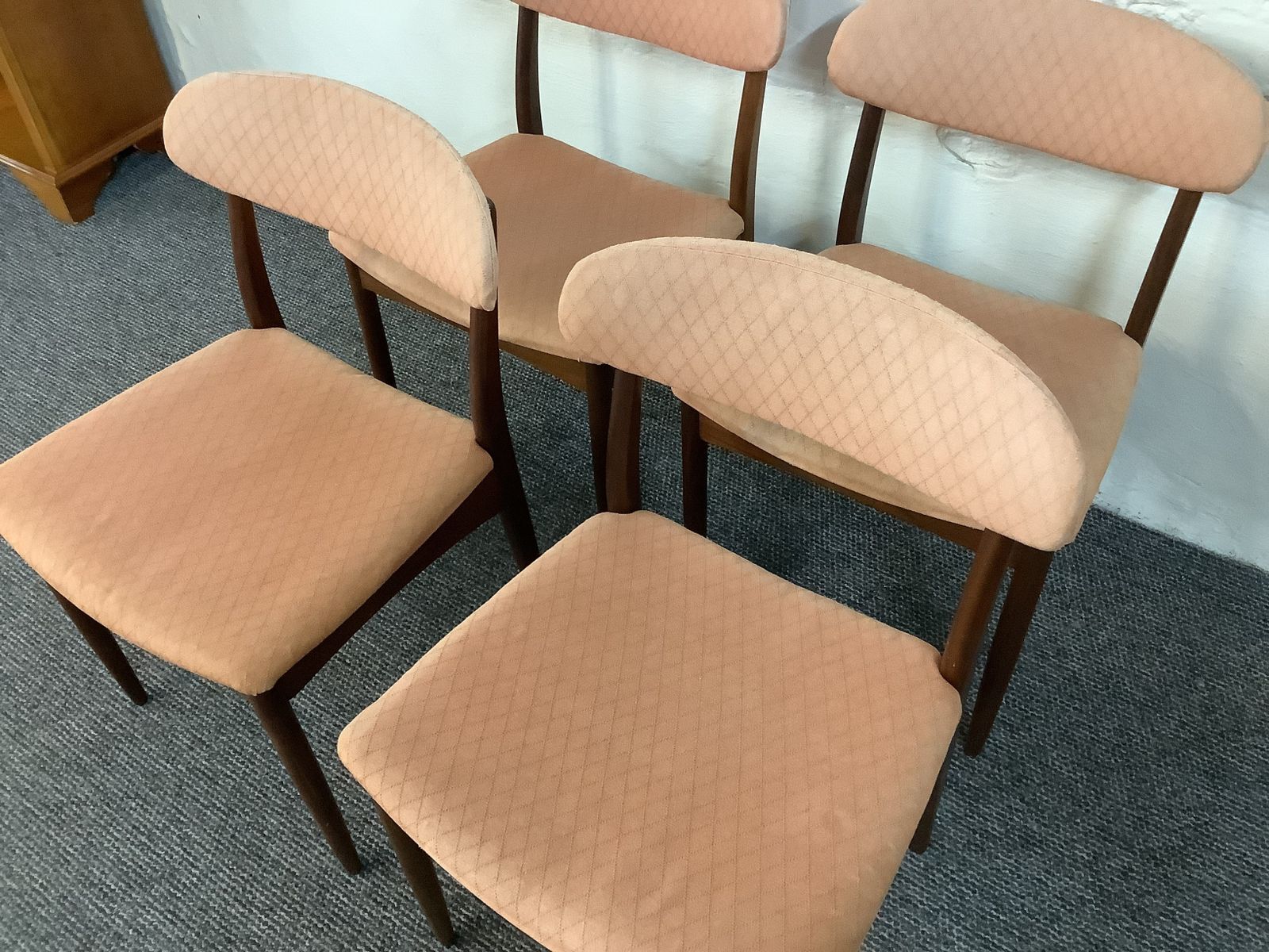Set Of Four Greaves & Thomas Teak Dining Chairs. Produced London 1950s. photo 350.0