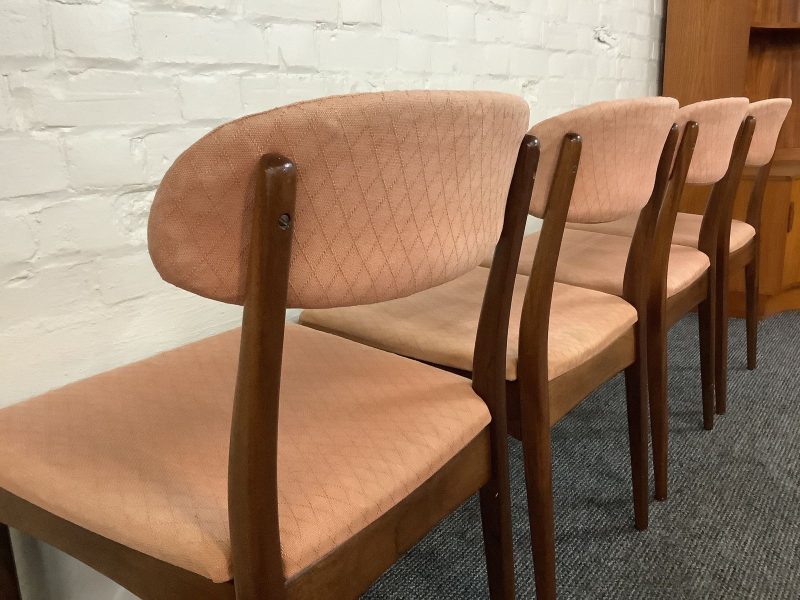 photo furniture Set Of Four Greaves & Thomas Teak Dining Chairs. Produced London 1950s.