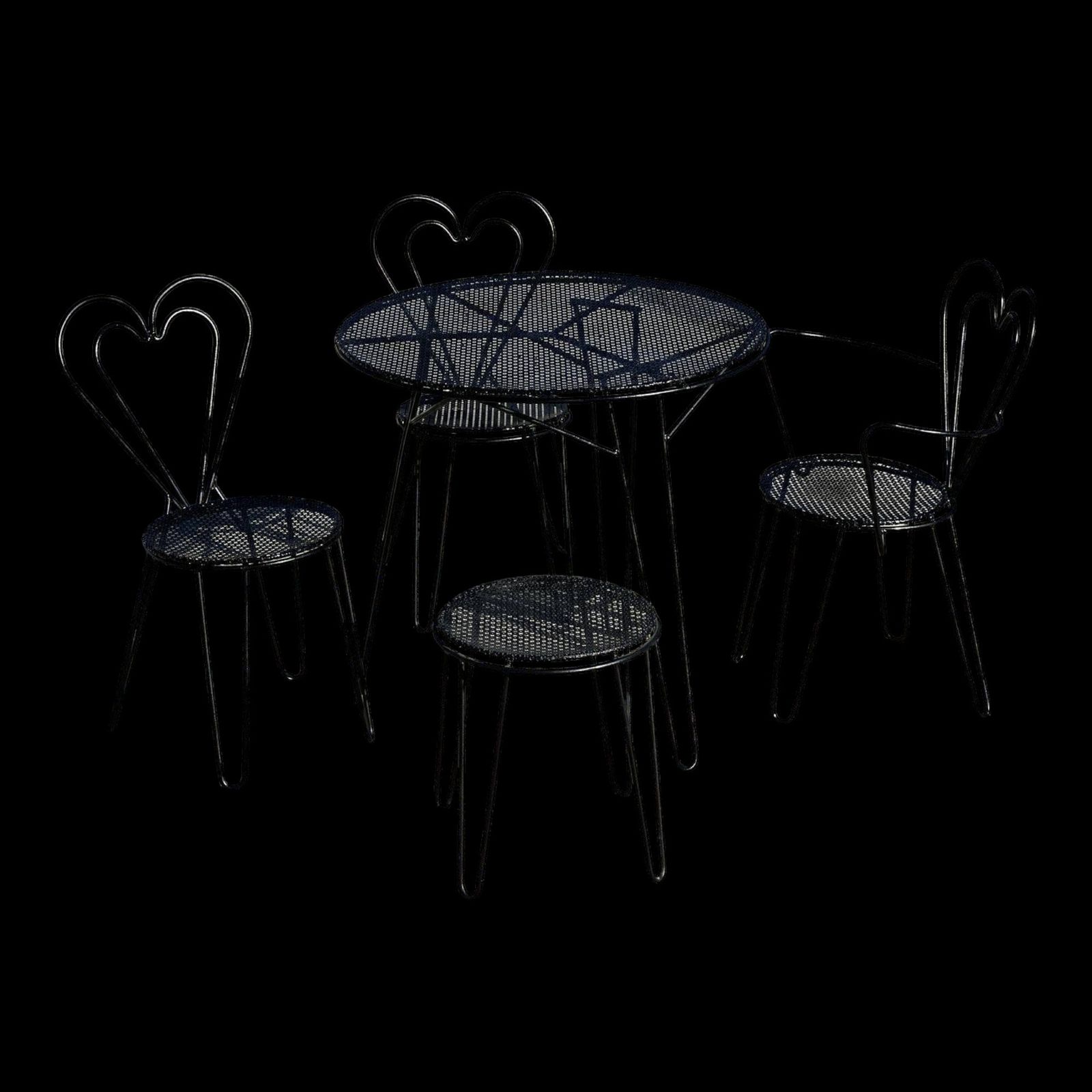 Mathieu Matégot Garden Furniture In Wrought Iron 1950