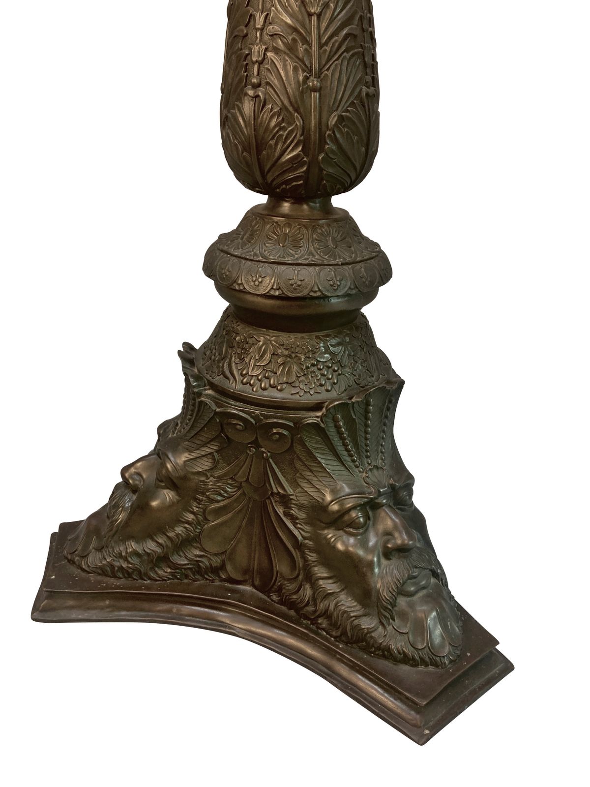 A Pair Of Large Venetian Bronze Torchere Pedestals photo for sale