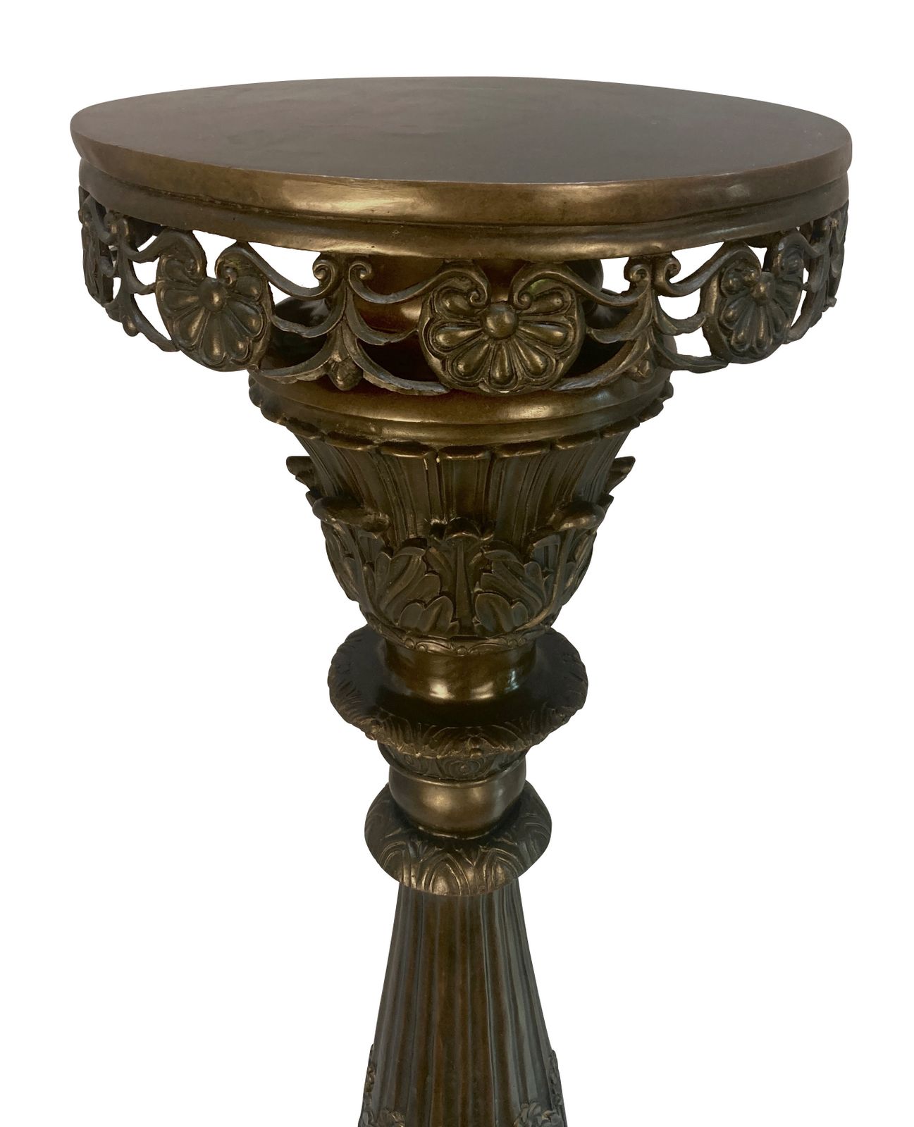 A Pair Of Large Venetian Bronze Torchere Pedestals photo vinterior