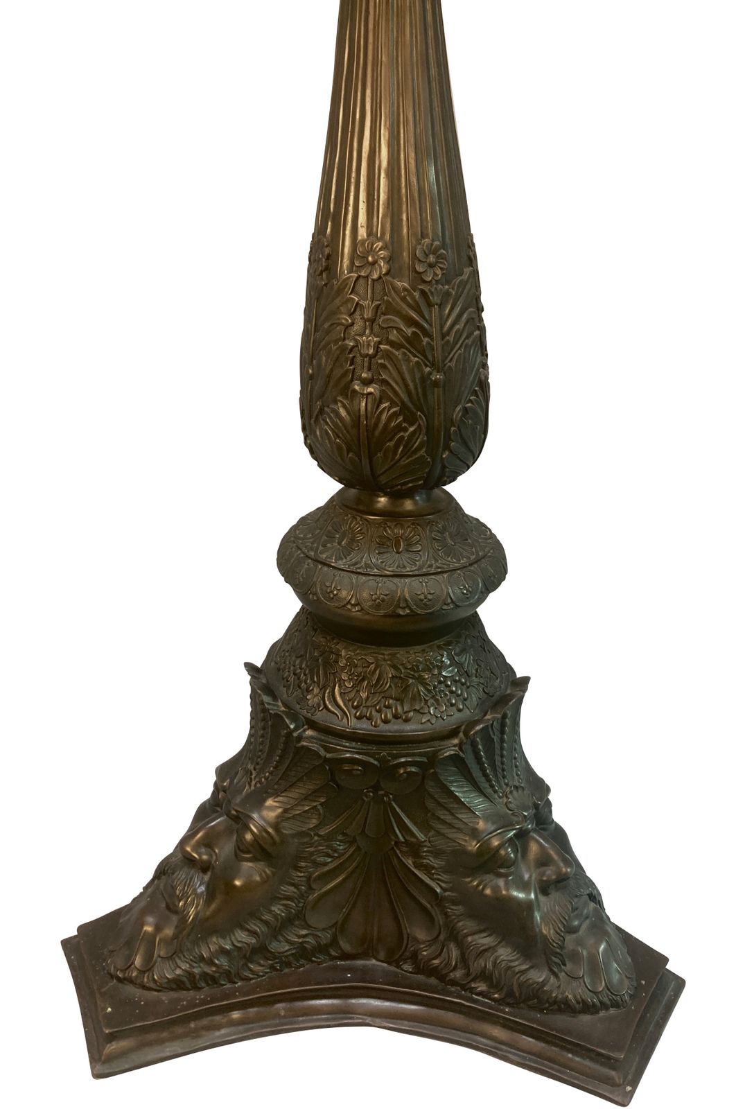 A Pair Of Large Venetian Bronze Torchere Pedestals photo vintage