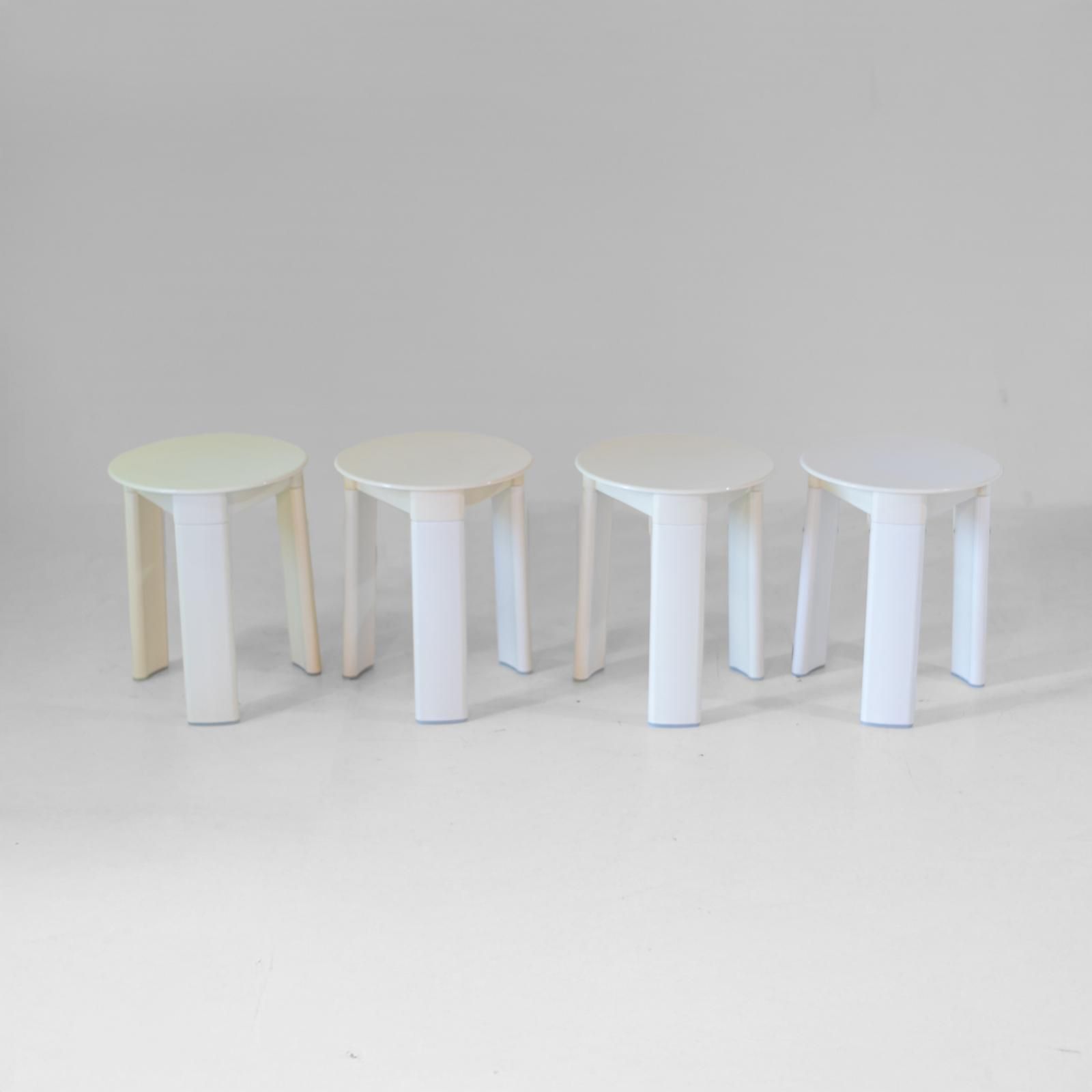 Italian Space Age Plastic Stools By Olaf Von Bohr For Gedy, Set Of Four photo Furniture