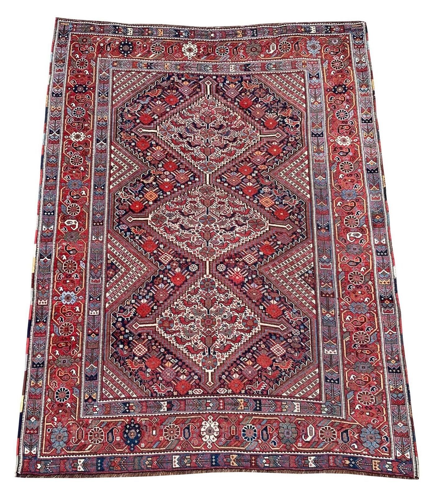 Antique Khamseh Rug 1.78m X 1.45m photo furniture