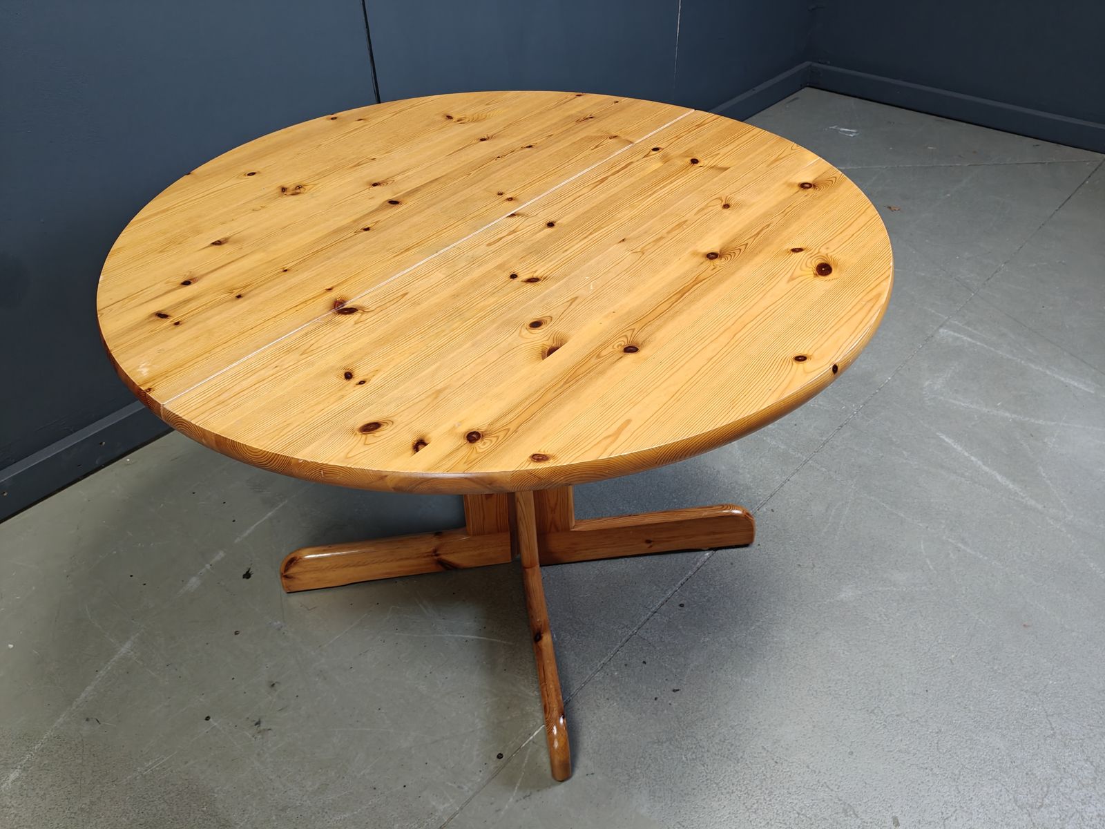 Rainer Daumiller Style Extendable Pine Wood  Dining Table, 1970s photo furniture