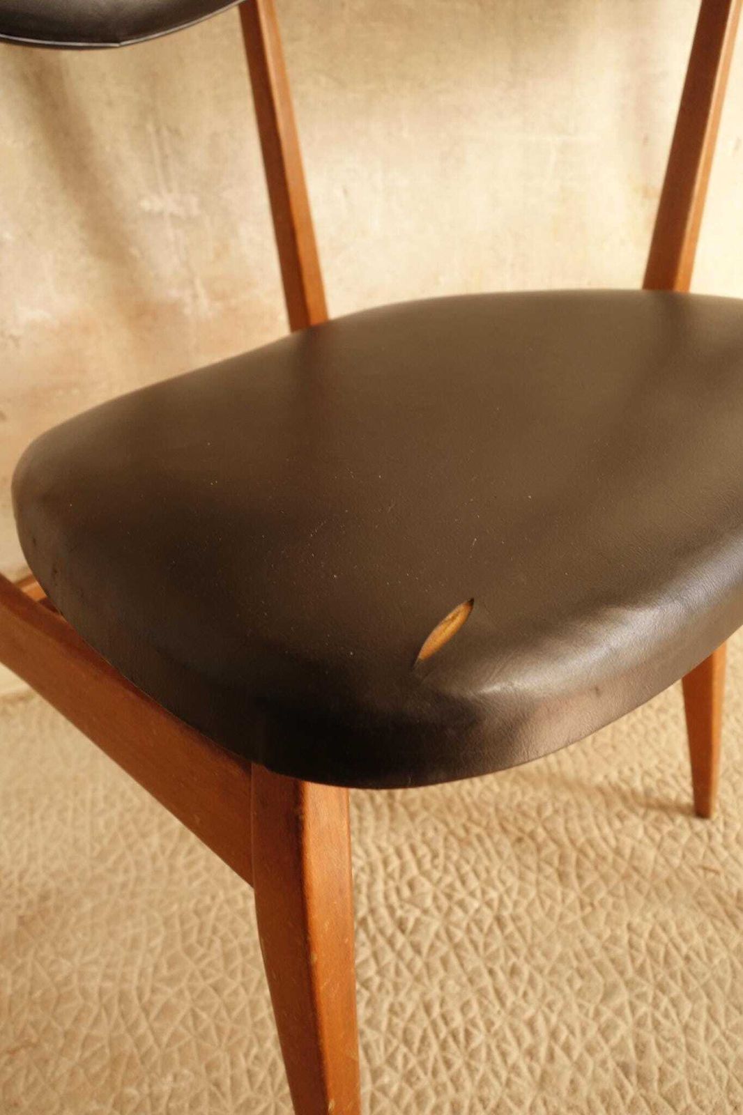 Pair Of Modernist Scandinavian Teak And Skai Chairs photo for sale