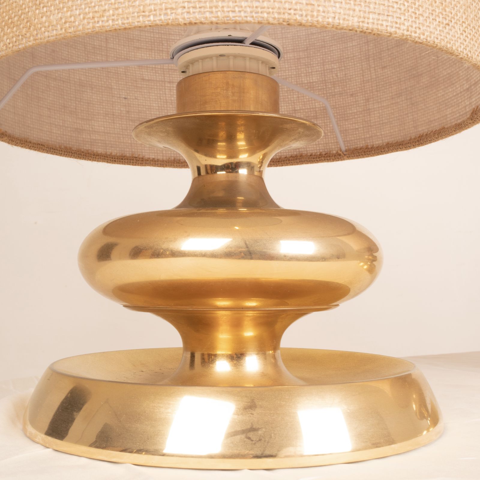 Lighting Pair Of C 363 Lamps, 24k Gold Edition, Italy Lights, 1970 photo