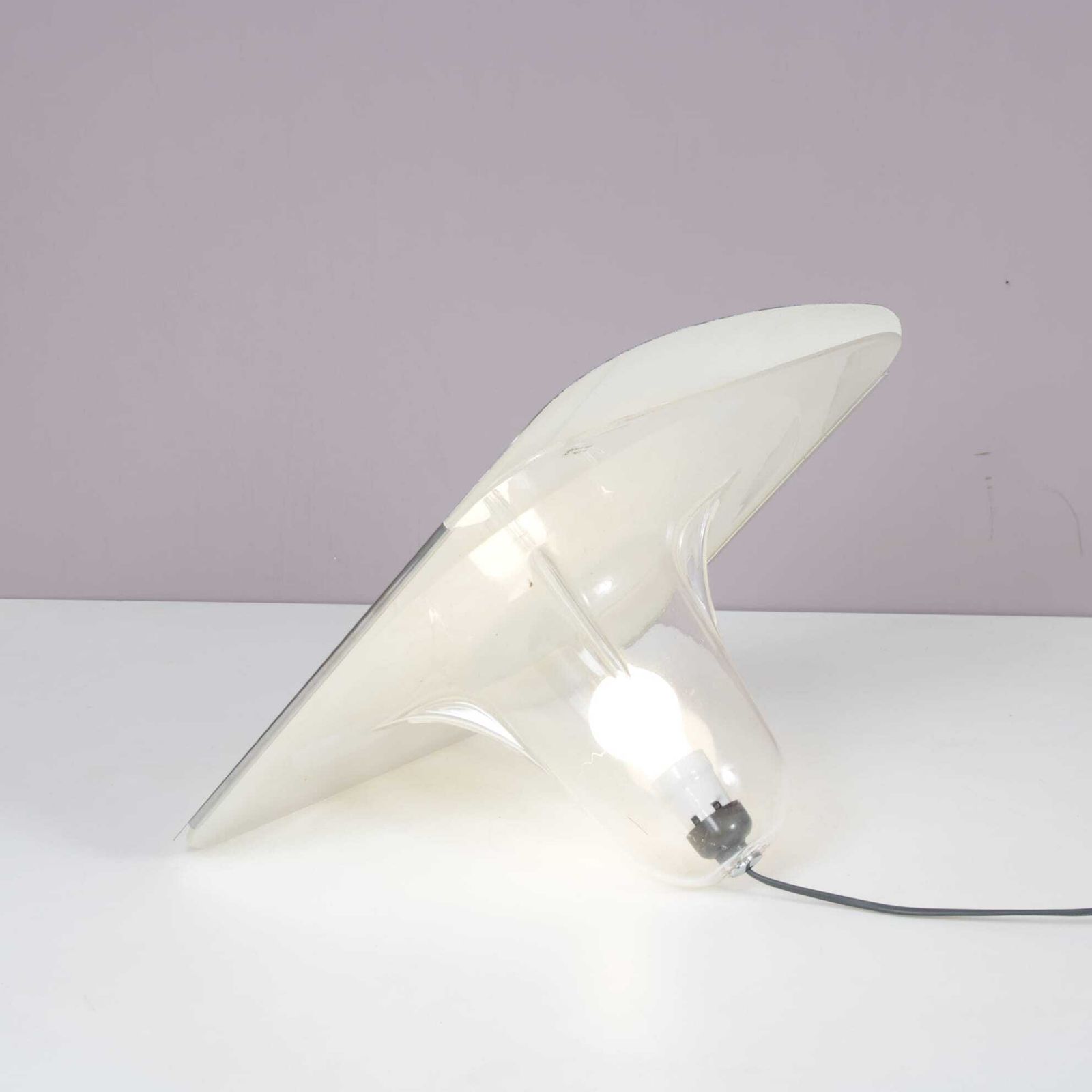 photo furniture 1970s Unique Table / Floor Lamp By Guzzini, Italy
