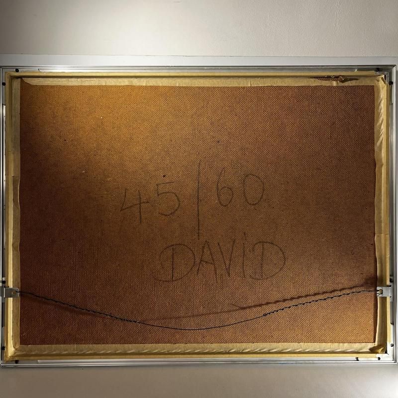 941.0 David, Cubo Surrealist Composition, 1974, Mixed Media On Paper, Framed photo
