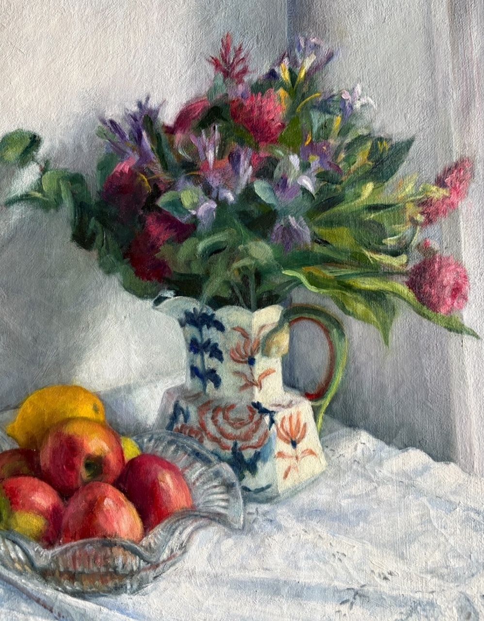 Anne Wright Rba (1935–2025), “Birthday Bouquet”, Oil On Canvas photo for sale