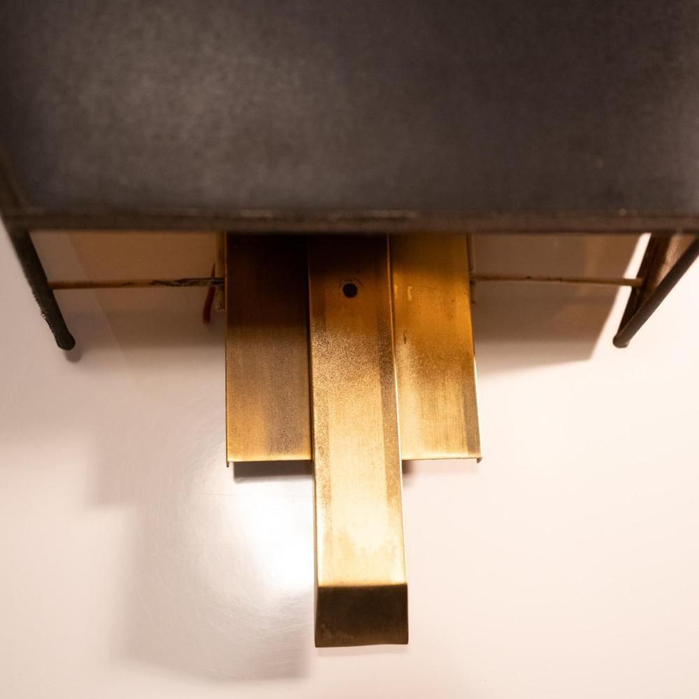 Hollywood Regency Gilded Brass Wall Light By Maison Charles For Deknudt,, 1970s, Set Of 2 photo vinterior