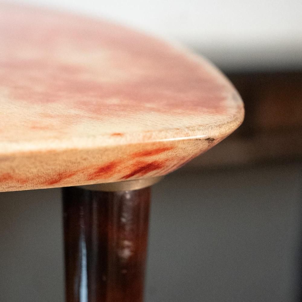 Coffee Table In Red Lacquered Goatskin Parchment From Aldo Tura, Italy, 1950s photo 1384.0