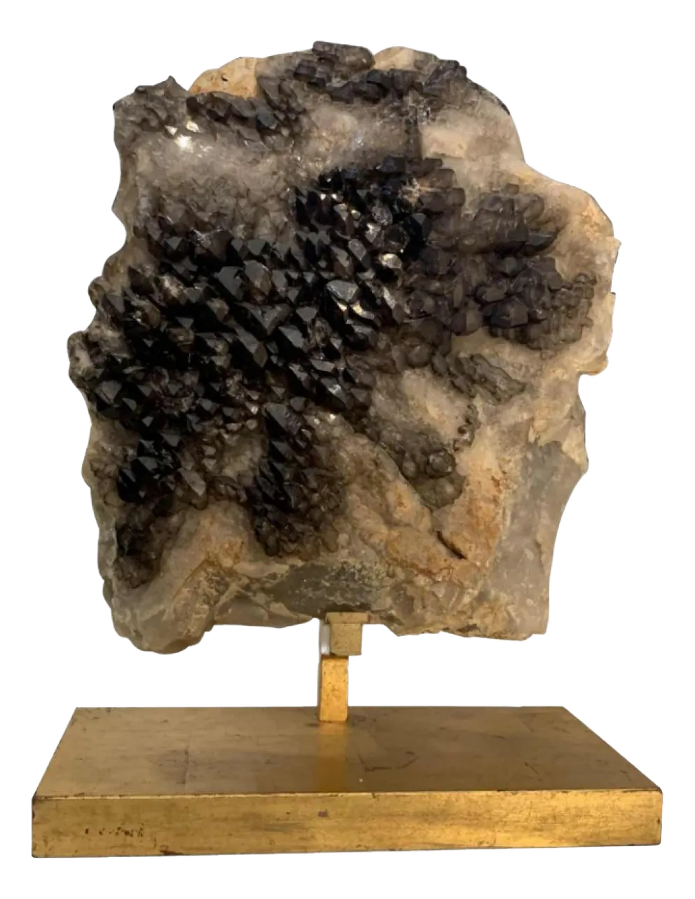 Grote Zwarte Rookkwarts Kristalcluster, Toegeschreven Aan Willy Daro, Jaren 1970