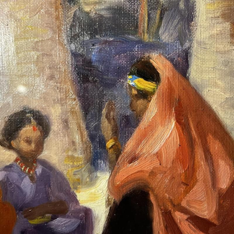 Charles Ernest Smets, Oasis Of Tinghir, Morocco, 1940s, Oil On Canvas, Framed photo for sale