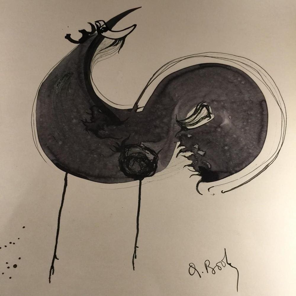 Anne Body, The Great Combat, Mixed Media On Paper, 1965 photo 1051.0