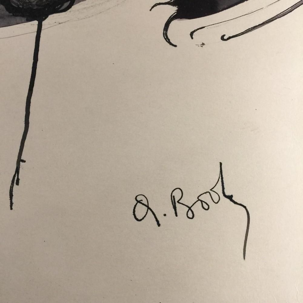 Art Anne Body, The Great Combat, Mixed Media On Paper, 1965 photo