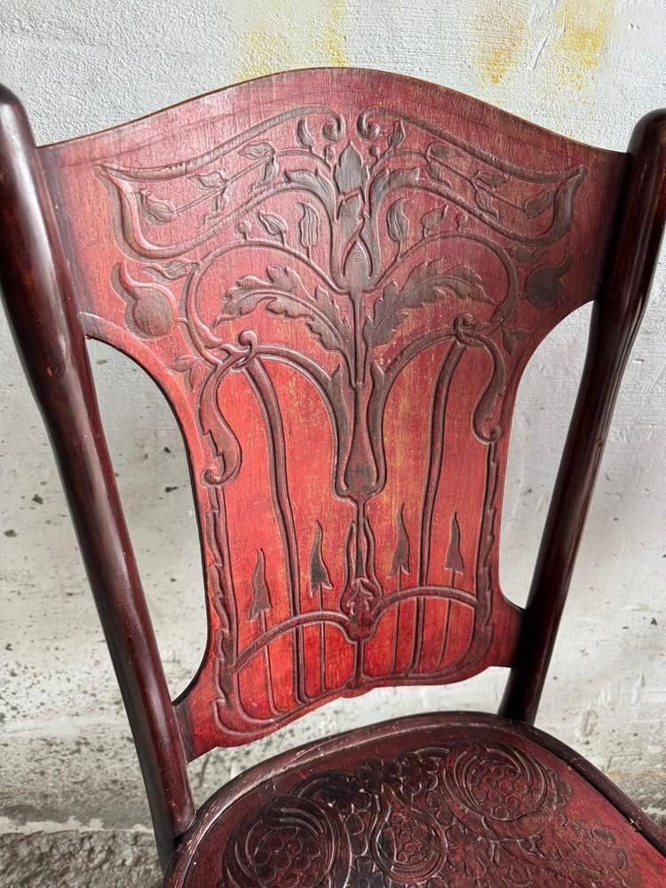 Art Nouveau Chairs By Jacob & Josef Kohn, 1890s, Set Of 4 photo vintage