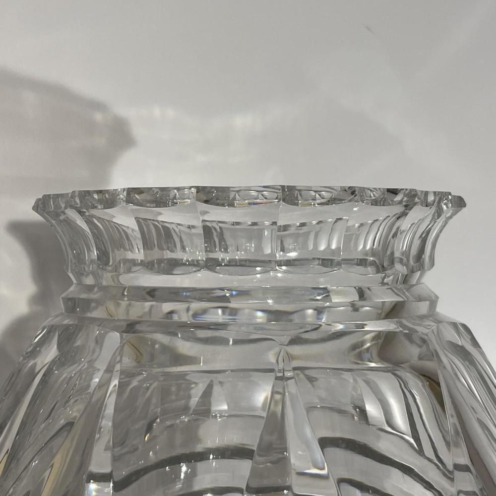 Art Deco Vase In Cut Crystal By Joseph Simon For Val Saint Lambert, 1920s photo vinterior
