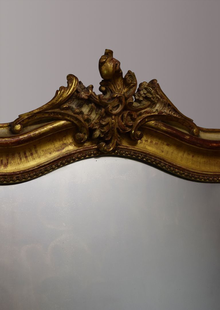 photo for sale French Louis Philippe Gilt Mirror With Cartouche