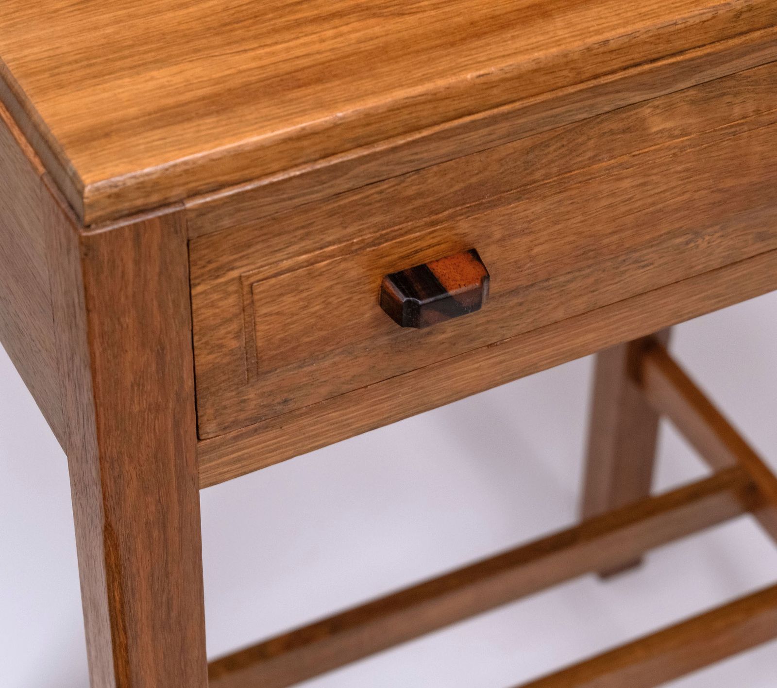 1930s Cotswold School Walnut & Ebony Side Table With Drawer photo furniture