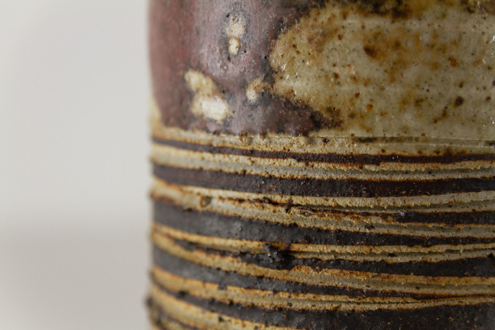 Danish Mcm Stoneware Vase By Tue Poulsen, 1960s. photo vintage