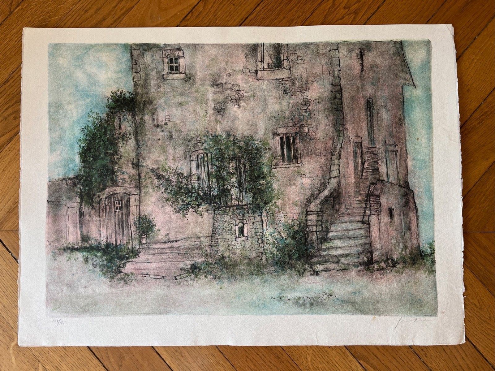 Bernard Gantner Lithographie Originale Signée Maison