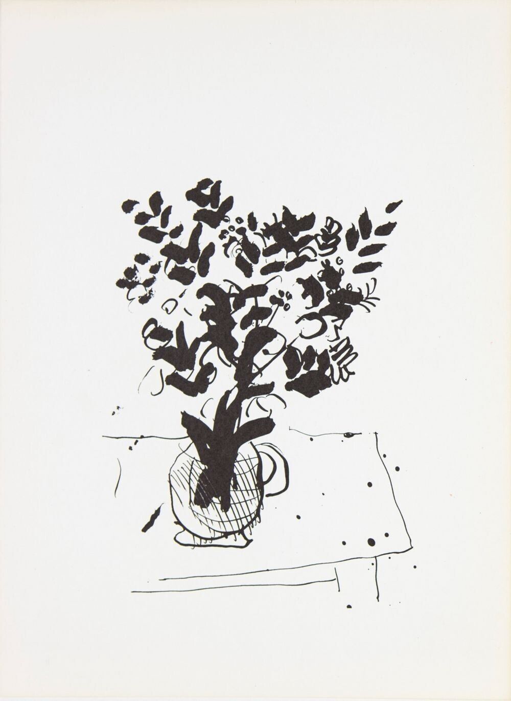 Marc Chagall Original Lithograph 1972 Bouquet Of Flowers Mourlot 649