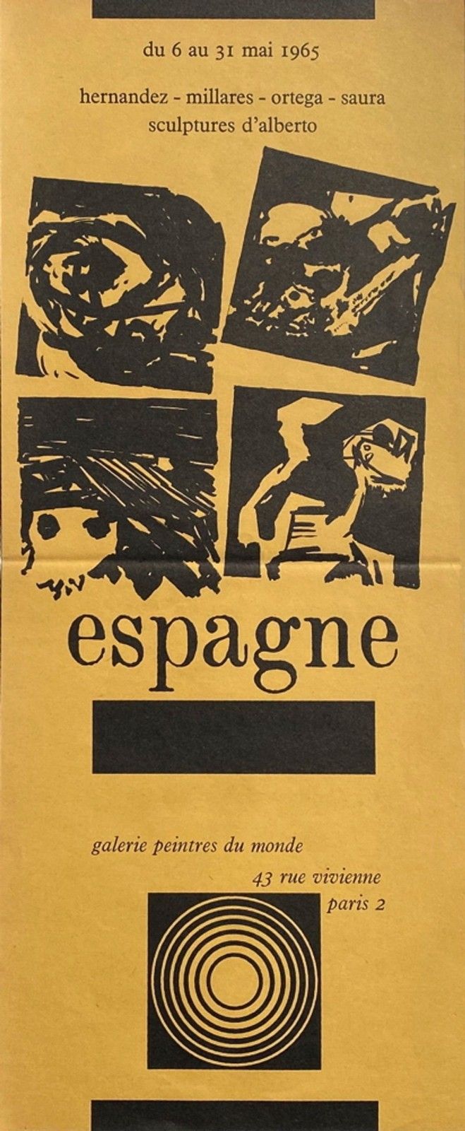 José Ortega Poster Poster Poster Expo 1965 Galerie Peintres Du Monde Paris