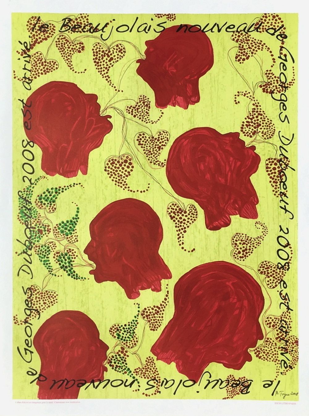 Barthélémy Toguo Poster Poster Poster Beaujolais Has Arrived Art Wine Wine 2008