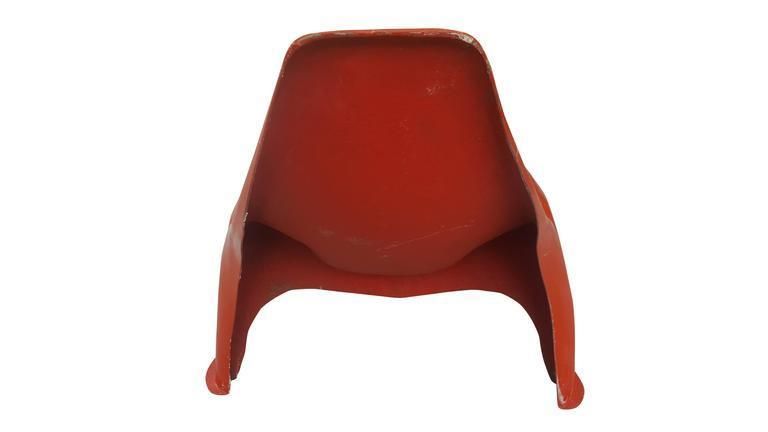 Red Lounge Pool Chair, Mid Century Modern photo furniture