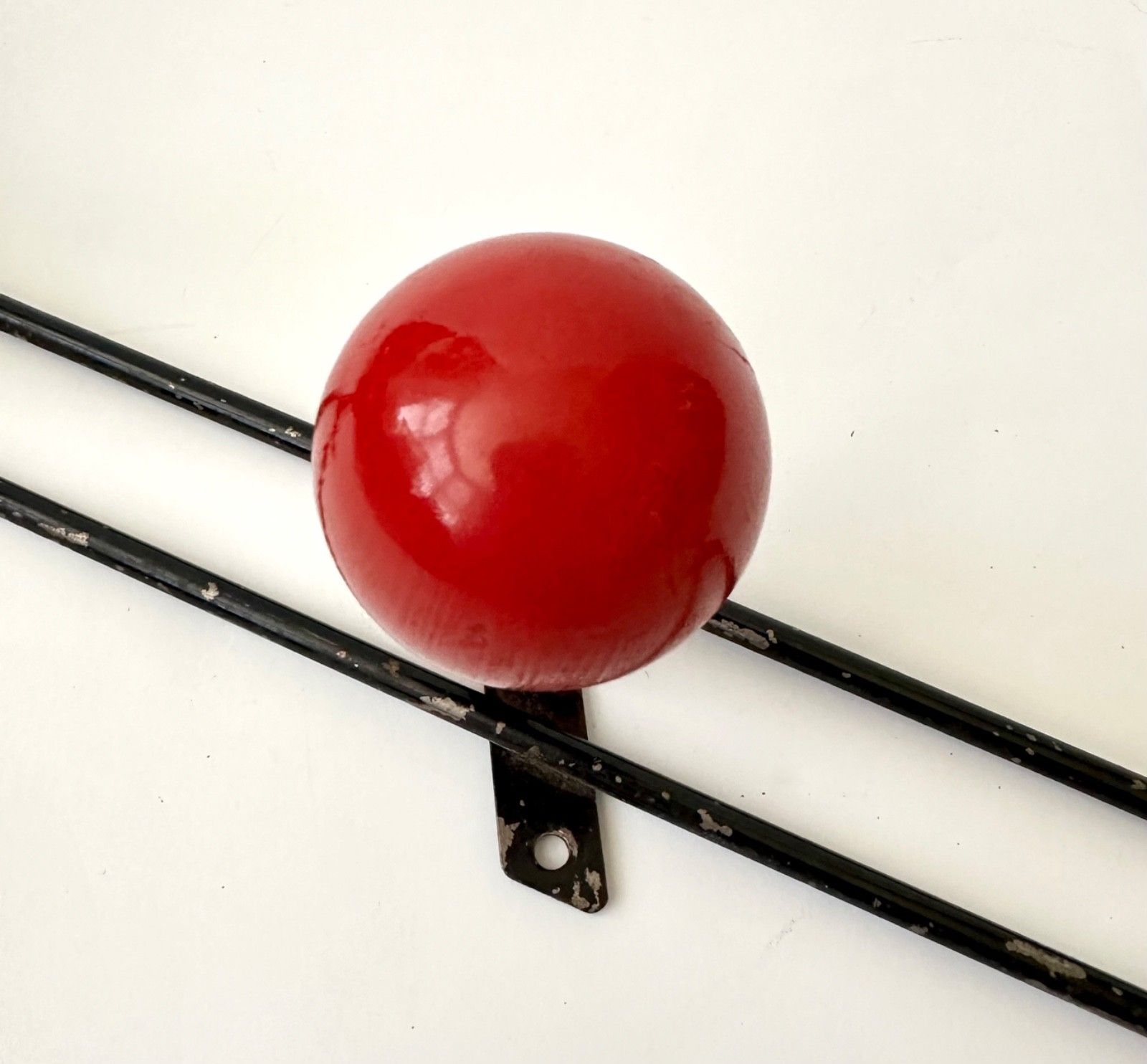 Original Vintage Row Of 3 Atomic Sputnik Coat Hooks Pegs Mid Century 60s French photo Furniture