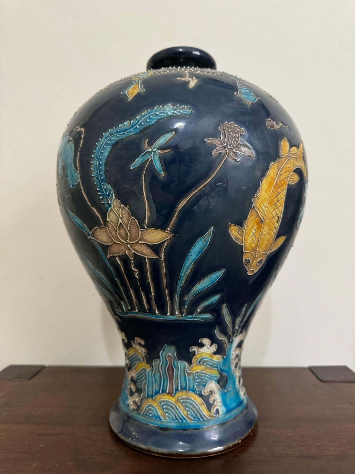 Chinese Ming Style Fahua Meiping Vase photo buy