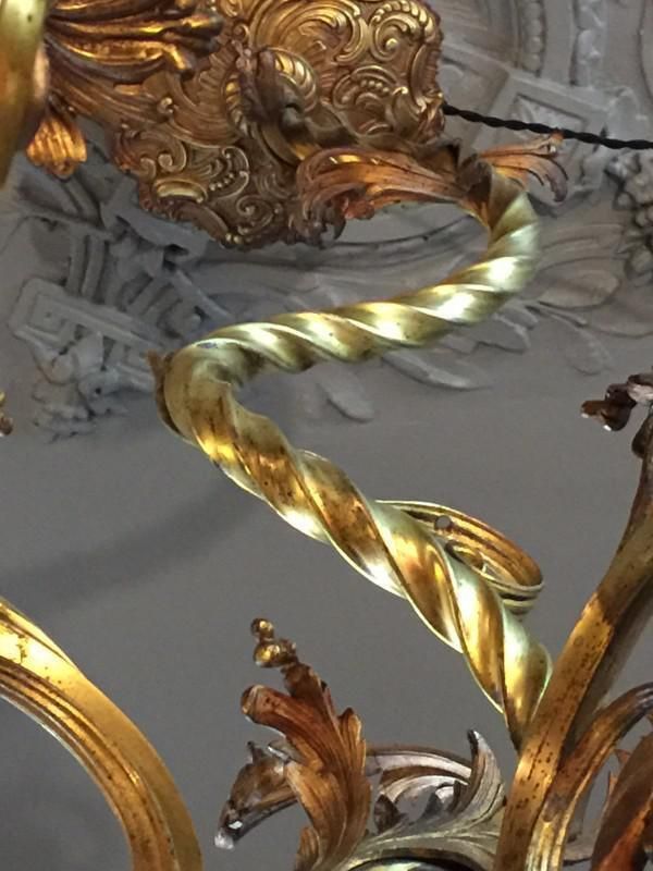 photo for sale Louis XV Bronzen Kroonluchter, Jaren 1870